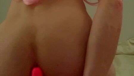 Samara Coxxx training her sissy pussy with a dildo for the first time