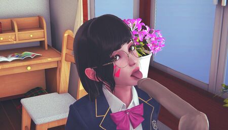 DVA college girl licks your cock with her tongue and gets cum on her face