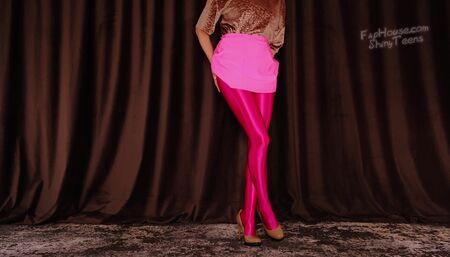 710 Neon pink spandex pantyhose