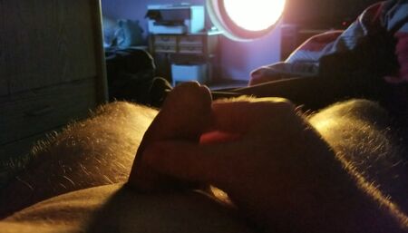 Playing with the small dick on evening...