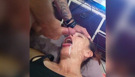 Giving my hungry whore a feed