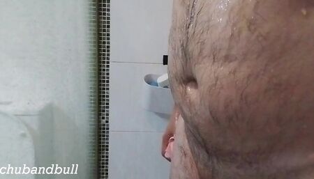 Daddy in the shower