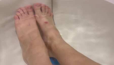 Feet in bathrom
