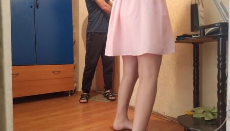 Because I did not have income to pay the seller, I licked his dick in the house