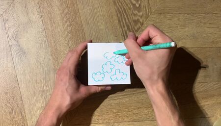 ASMR drawing clouds