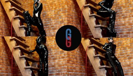 Girl in latex suit posing for the camera