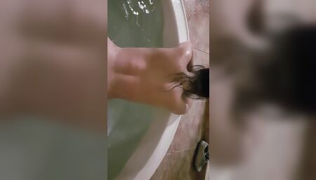 Having sex in a bathtub with a milf