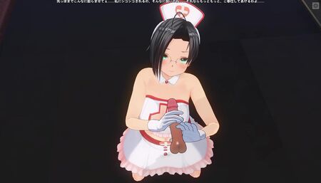 3D hentai POV nurse jerked off the patient