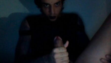 Goth big dick on darkness