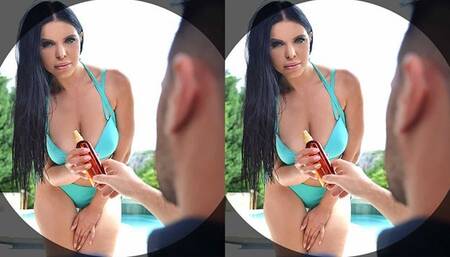 Busty VR Sex Goddess Kira Queen Sucks & Fucks Poolside in POV Porn Scene