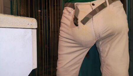 Corduroy pants bulging
