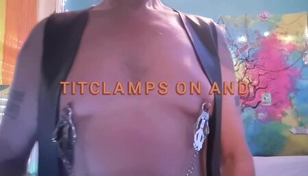 Tits need some hard play in leather and bulging