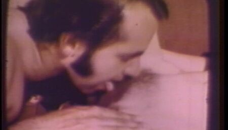 Hairy vintage couple pussy licking pussy fucking