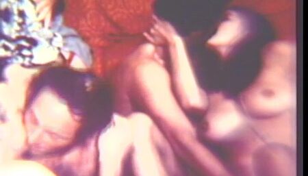 Foursome vintage hairy pussy fucking