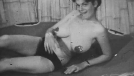 Black and white vintage erotic film