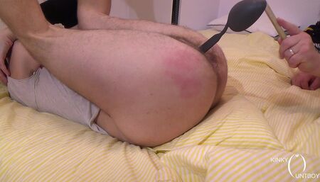 Wooden spoon pussy discipline