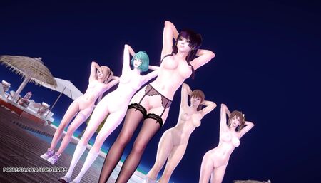 [MMD] 2 Phut Hon Sexy Naked Dance Marie Rose Tamaki Misaki Kasumi Nyotengu Doa Uncensored Hentai