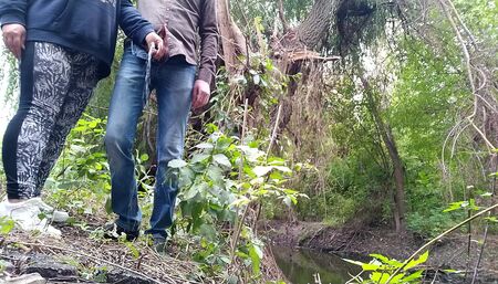 MILF stepmom takes care of stepson in nature