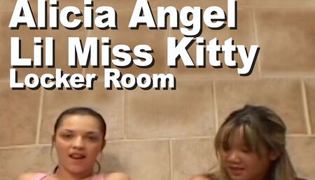 Alicia Angel & Lil Miss Kitty locker room pee