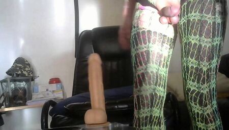 Anal fuck and ride on a beautiful well-formed didlo