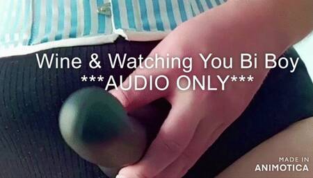 Coerced Bi: Relaxing with some wine and watching (17 min audio)