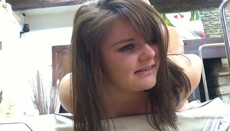 Young chubster spreads wide for an examination and a fisting