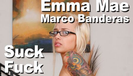 Emma Mae & Marco Banderas suck fuck facial